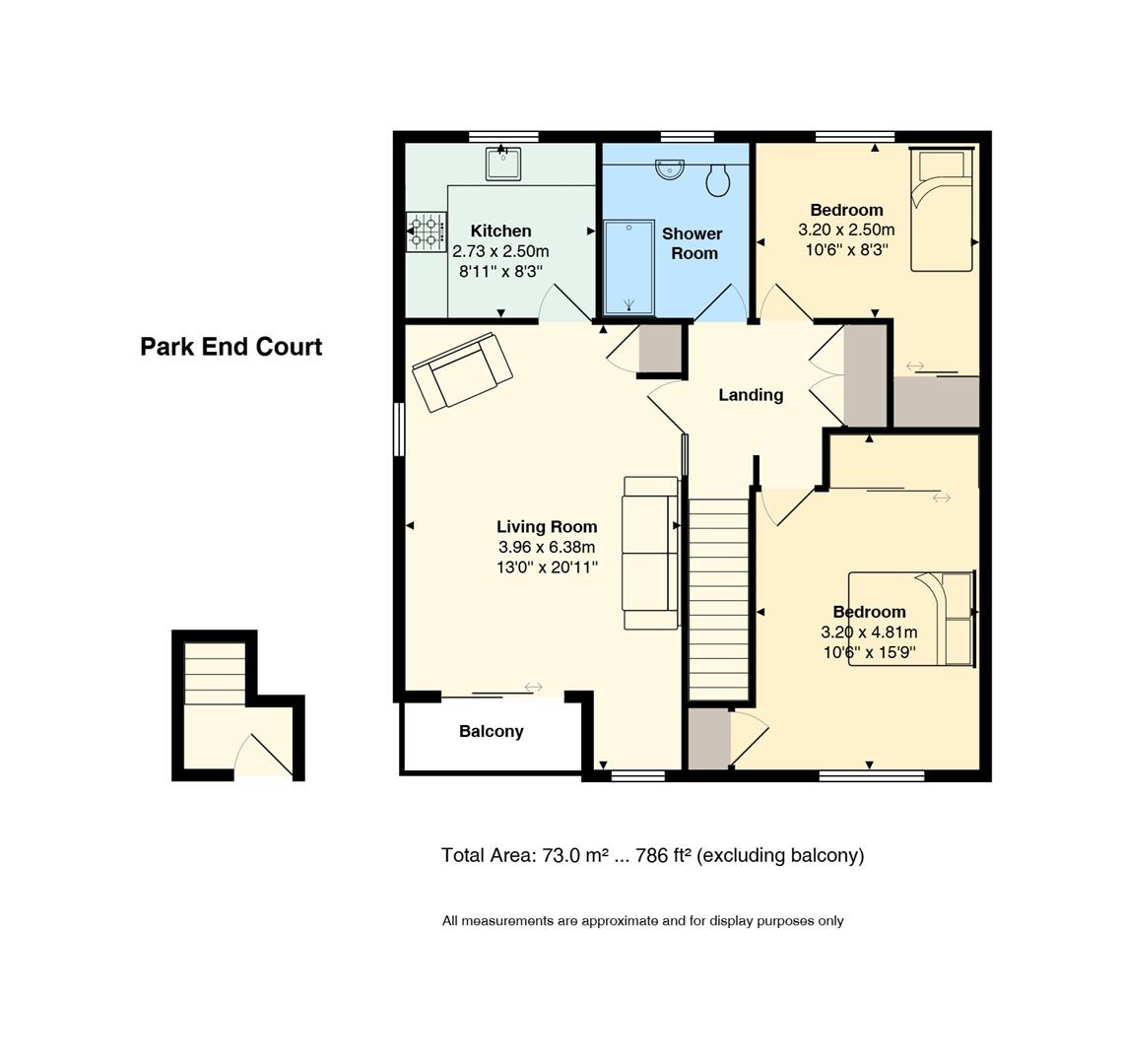 Floorplan for Park End Lane, Cyncoed, Cardiff